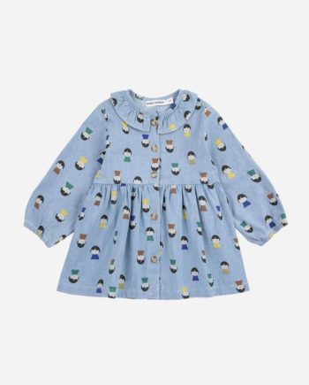 BOBO CHOSES BABY | Game Pawns all over light denim dress