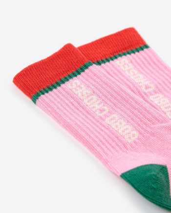 BOBO CHOSES BABY | Bobo Choses color block long socks PINK