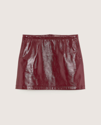 BELLEROSE | MINI JUPE PARISE VINYLE CERISE BORDEAUX