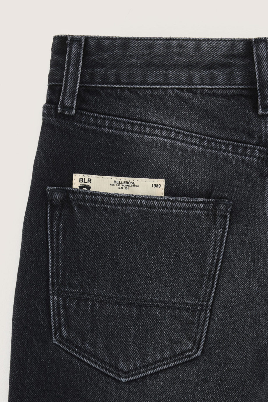BELLEROSE | Jean large PETERS USED BLACK