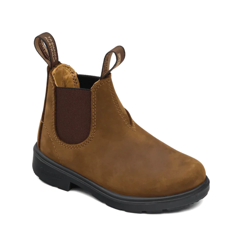 BLUNDSTONE KIDS | Kids boots nubuck - Crazy Horse Saddle Brown