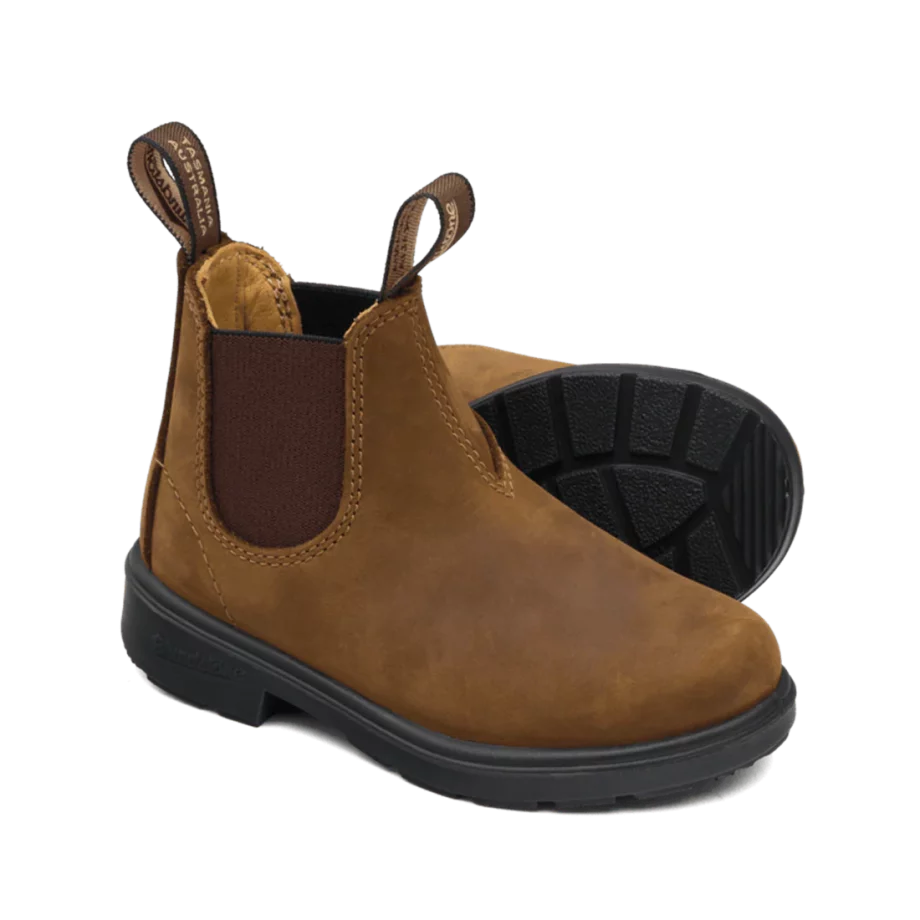 BLUNDSTONE KIDS | Kids boots nubuck - Crazy Horse Saddle Brown