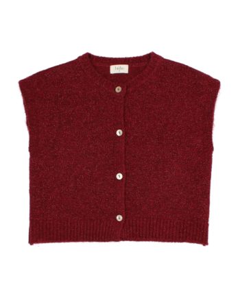 BÚHO | Lurex waistcoat Burgundy