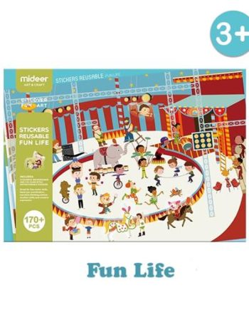 MIDEER |  AUTOCOLLANTS REUTILISABLES - LA VIE AMUSANTE - 170 PCS