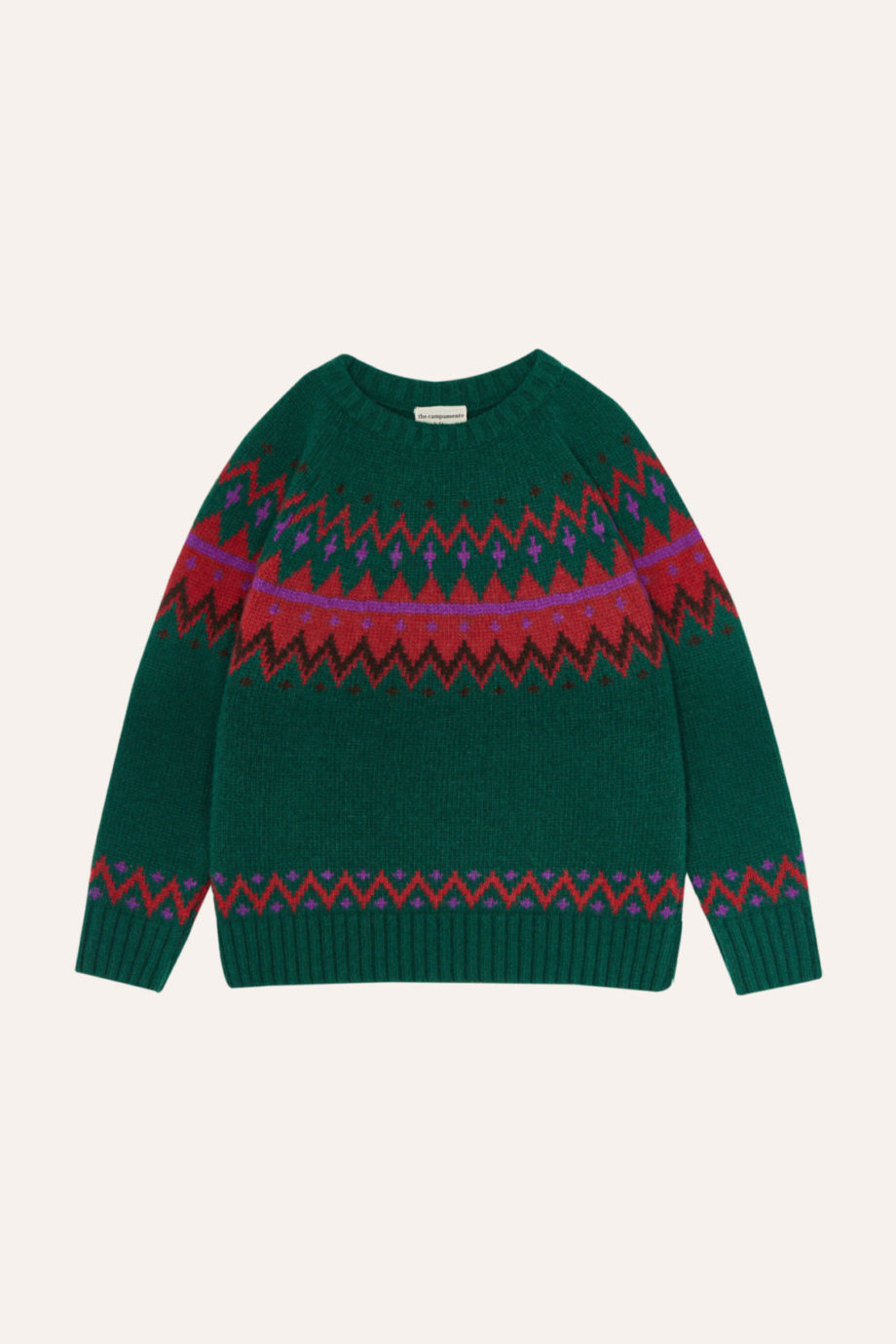 THE CAMPAMENTO | Zig Zag Green Jumper