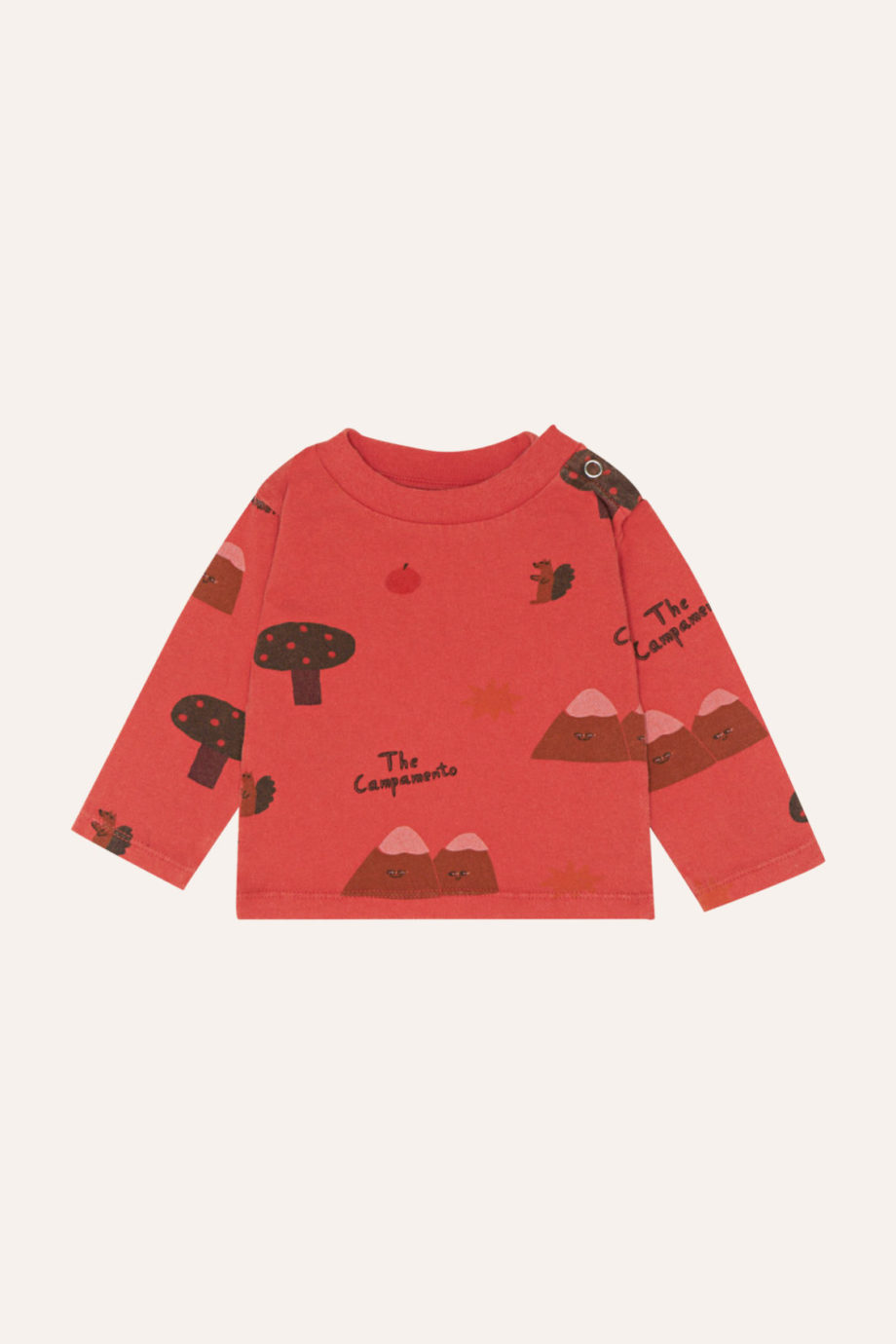 THE CAMPAMENTO BABY | Mountains Red Baby Tshirt