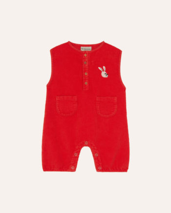 THE CAMPAMENTO BABY | Red Corduroy Baby Romper