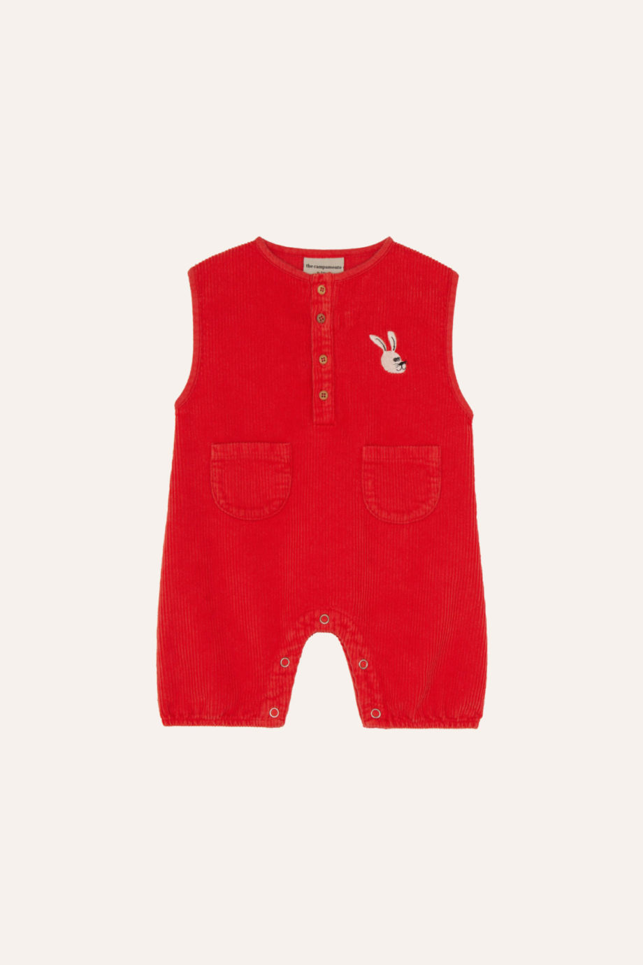 THE CAMPAMENTO BABY | Red Corduroy Baby Romper