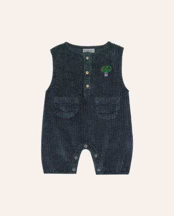 THE CAMPAMENTO BABY | Grey Corduroy Baby Romper