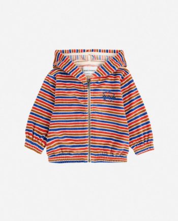 BOBO CHOSES BABY | Have Fun striped zipped hoodie