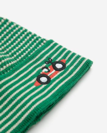 BOBO CHOSES BABY | Race Car knitted beanie GREEN