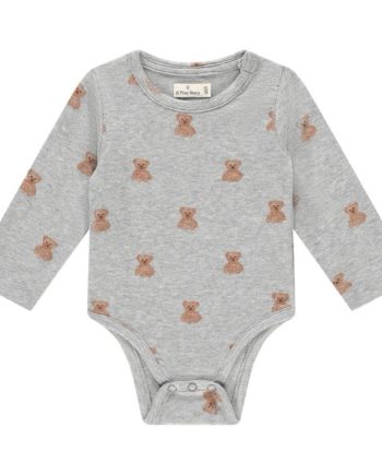 A TINY STORY | Baby body Light Grey mélange