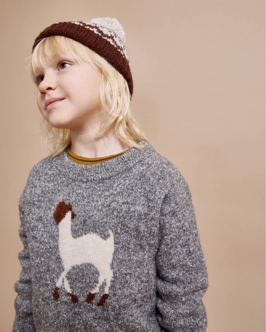 BÚHO | LLAMA Jumper Grey melange