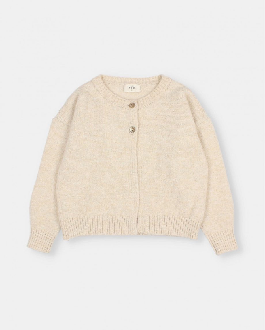 BÚHO | Lurex Cardigan Natural