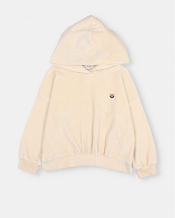 BÚHO | Velvet sweat-shirt Ivory
