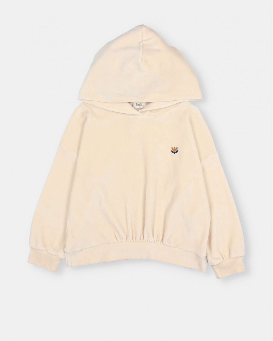 BÚHO | Velvet sweat-shirt Ivory