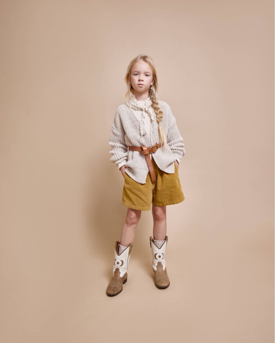 BÚHO | Soft velour skirt-short Ocre