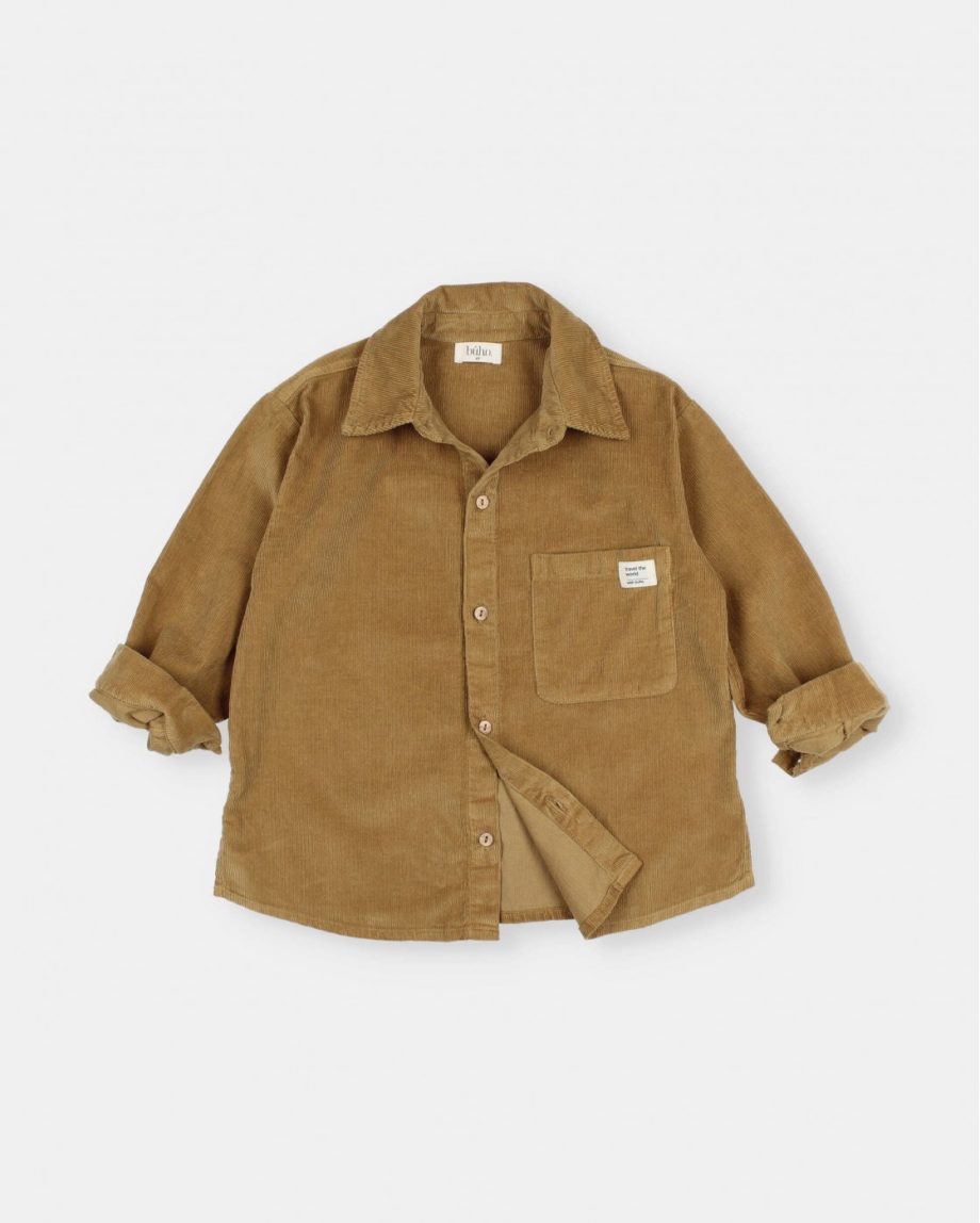 BÚHO | Soft velour shirt Kaki