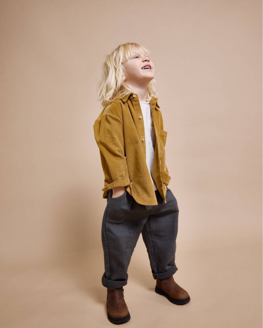 BÚHO | Soft velour shirt Kaki