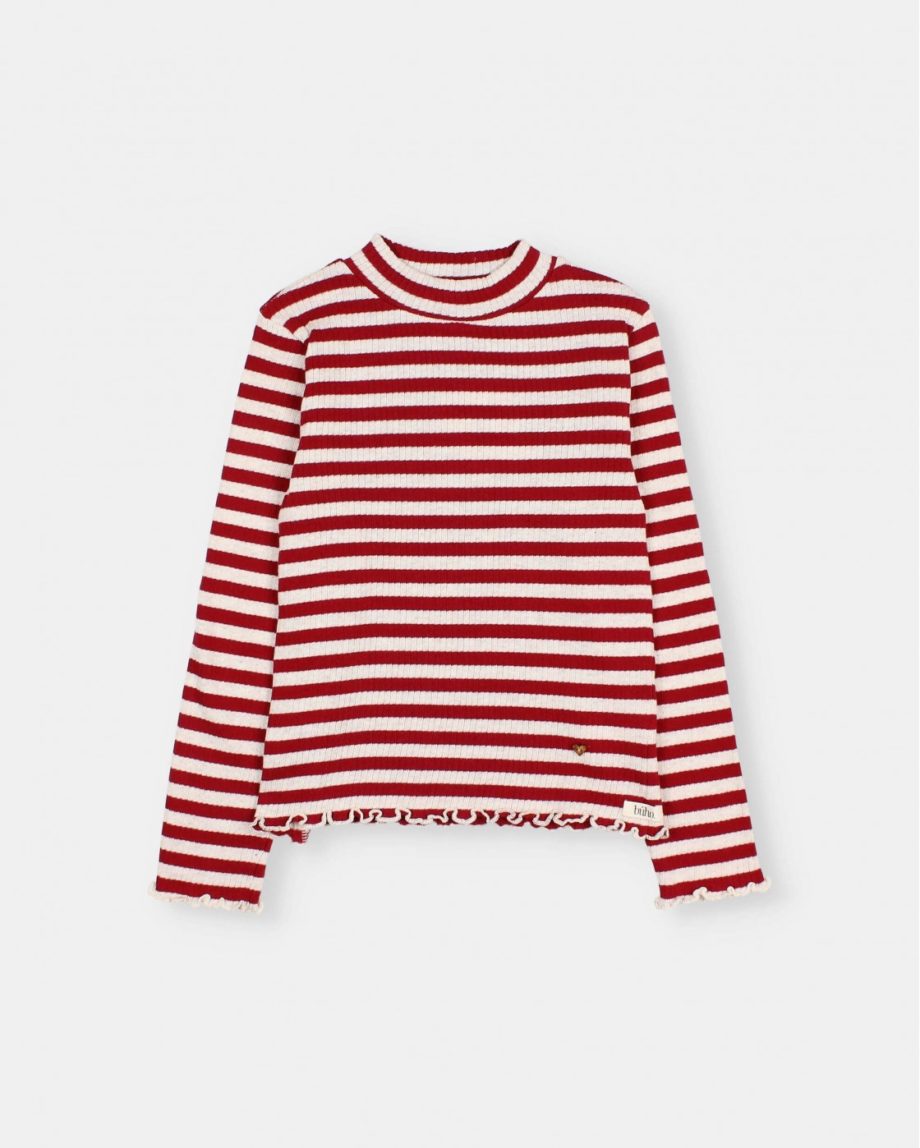 BÚHO | Fancy stripes t-shirt Burgundy