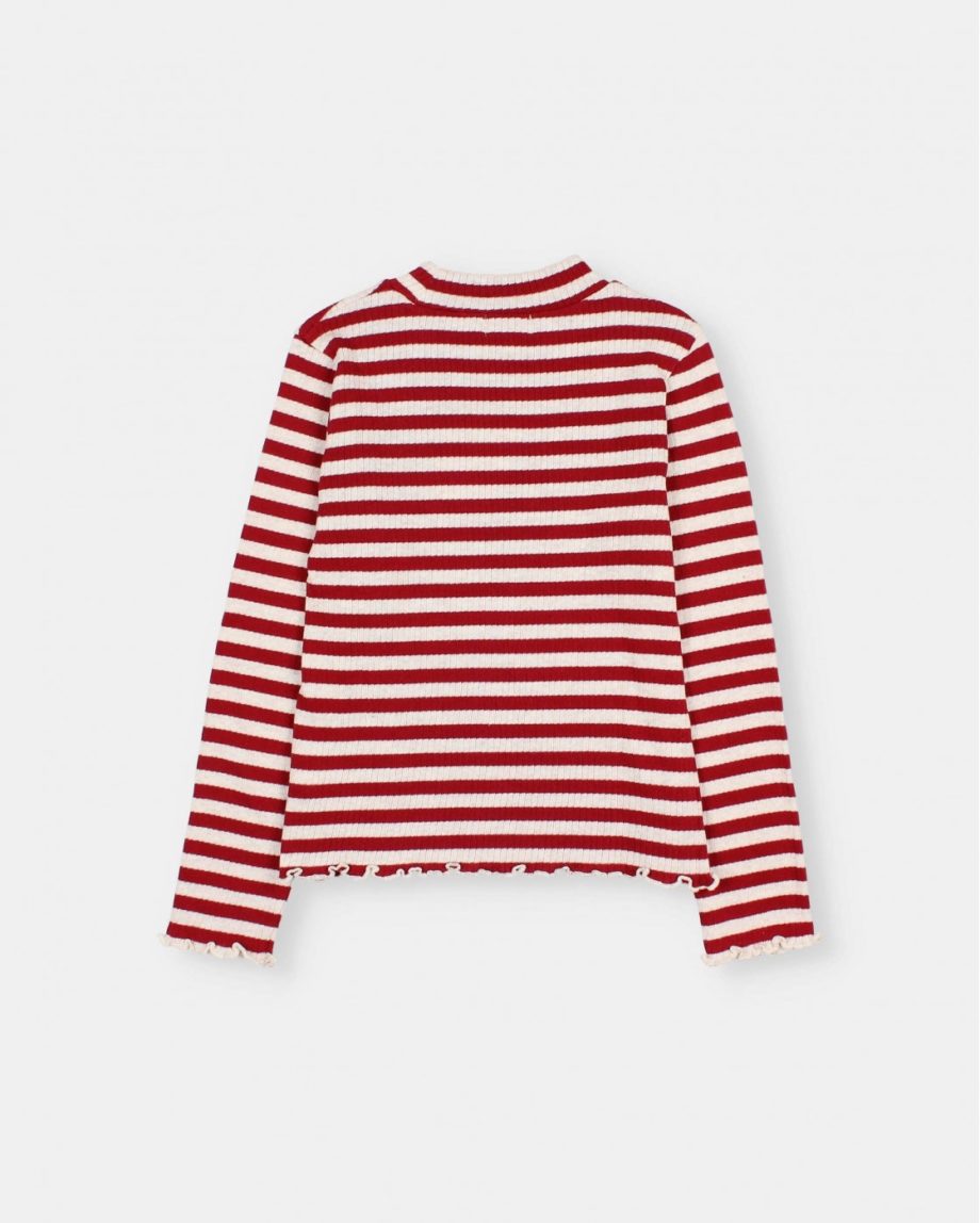 BÚHO | Fancy stripes t-shirt Burgundy