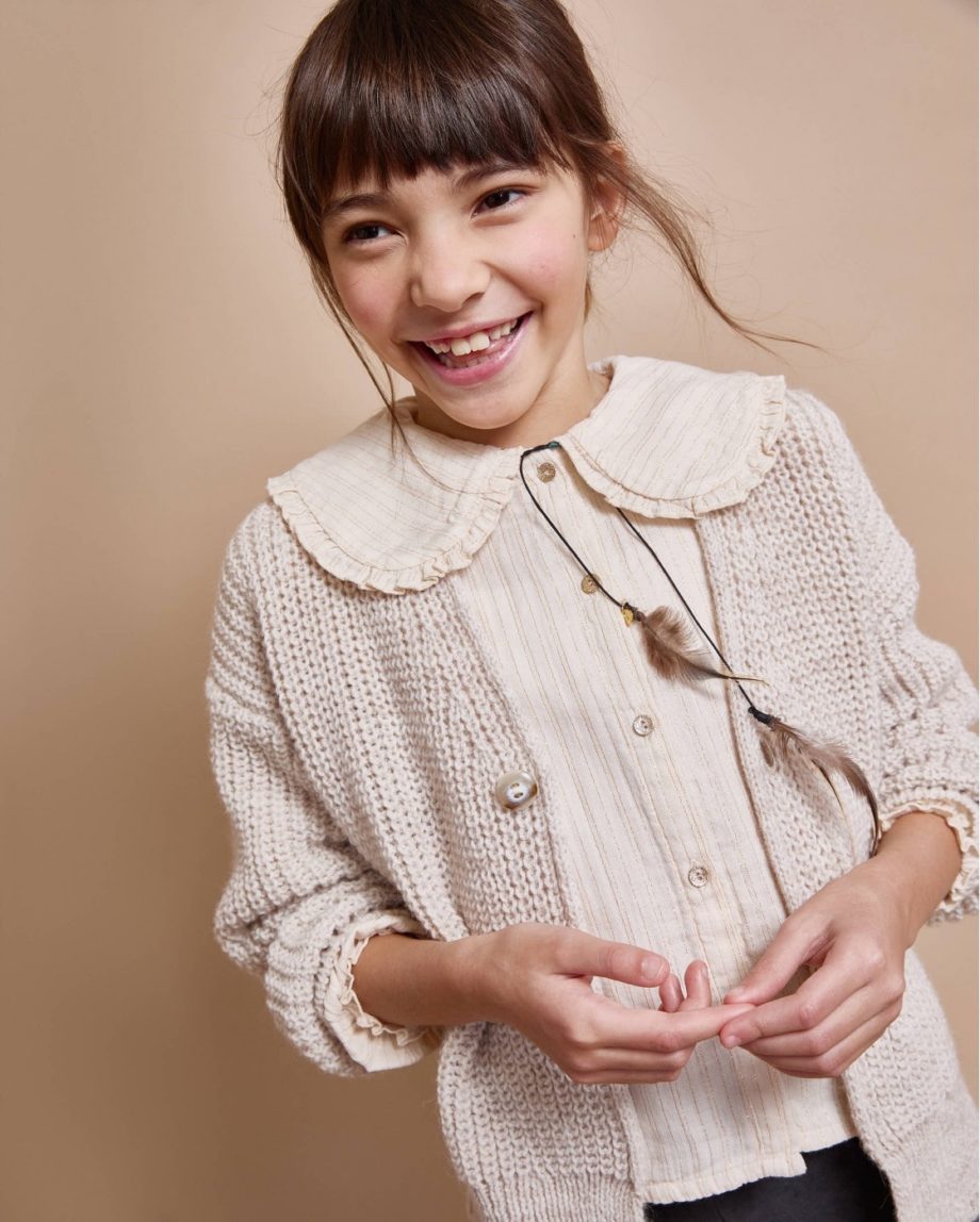 BÚHO | Lurex blouse Ivory