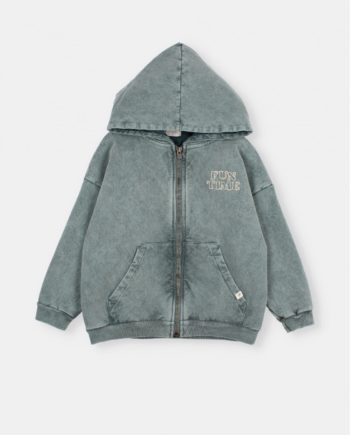 BÚHO | Fleece hoodie zip Slate Green