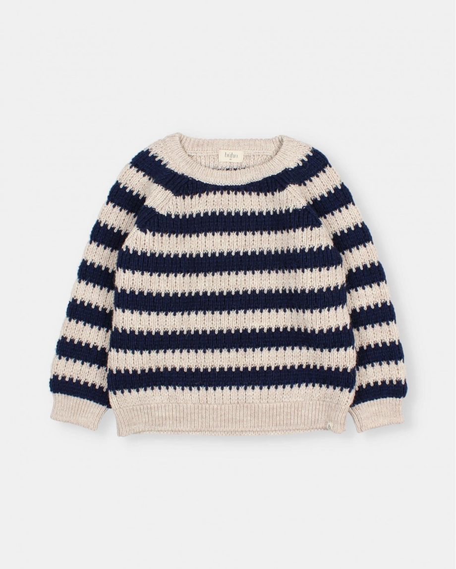 BÚHO | Stripes jumper Navy