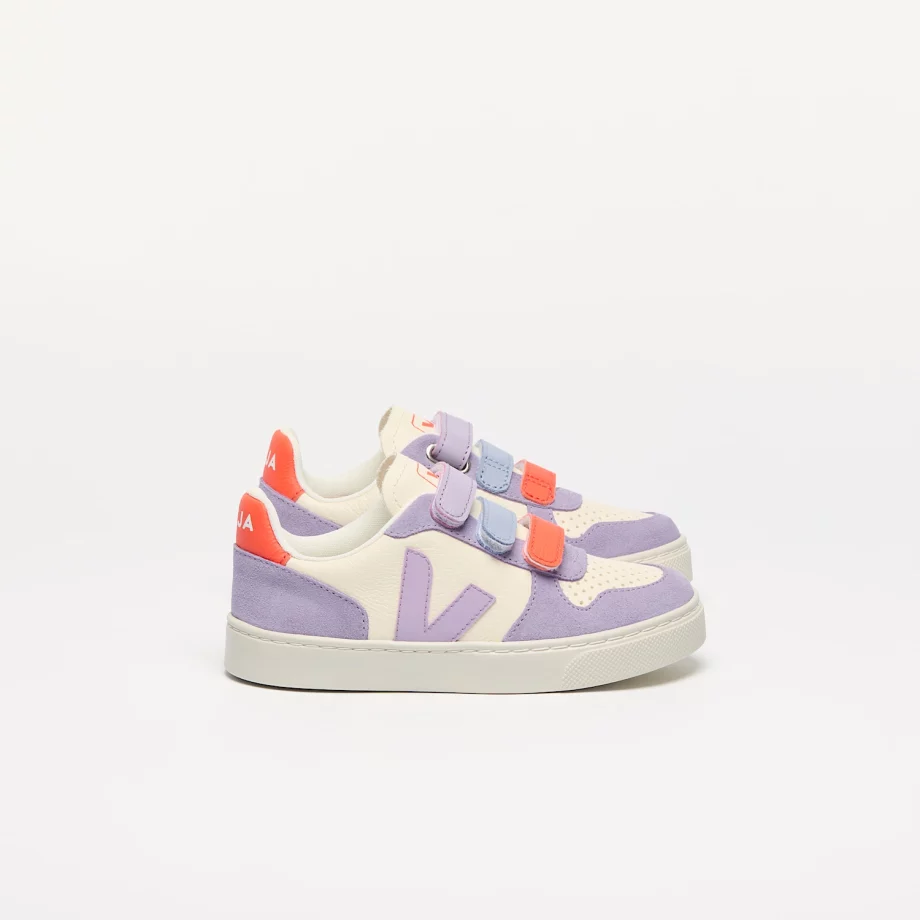 VEJA | V-10 LEATHER CASHEW MULTICO ORCHID