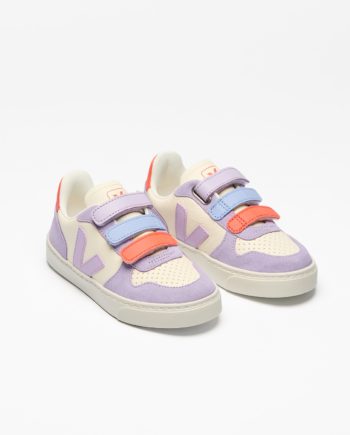 VEJA | V-10 LEATHER CASHEW MULTICO ORCHID