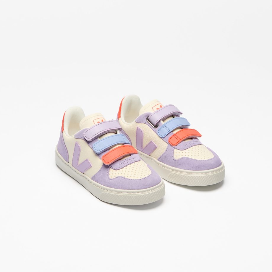 VEJA | V-10 LEATHER CASHEW MULTICO ORCHID
