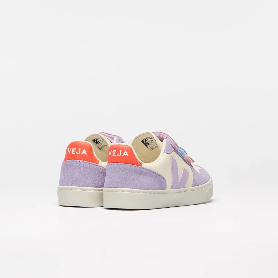VEJA | V-10 LEATHER CASHEW MULTICO ORCHID