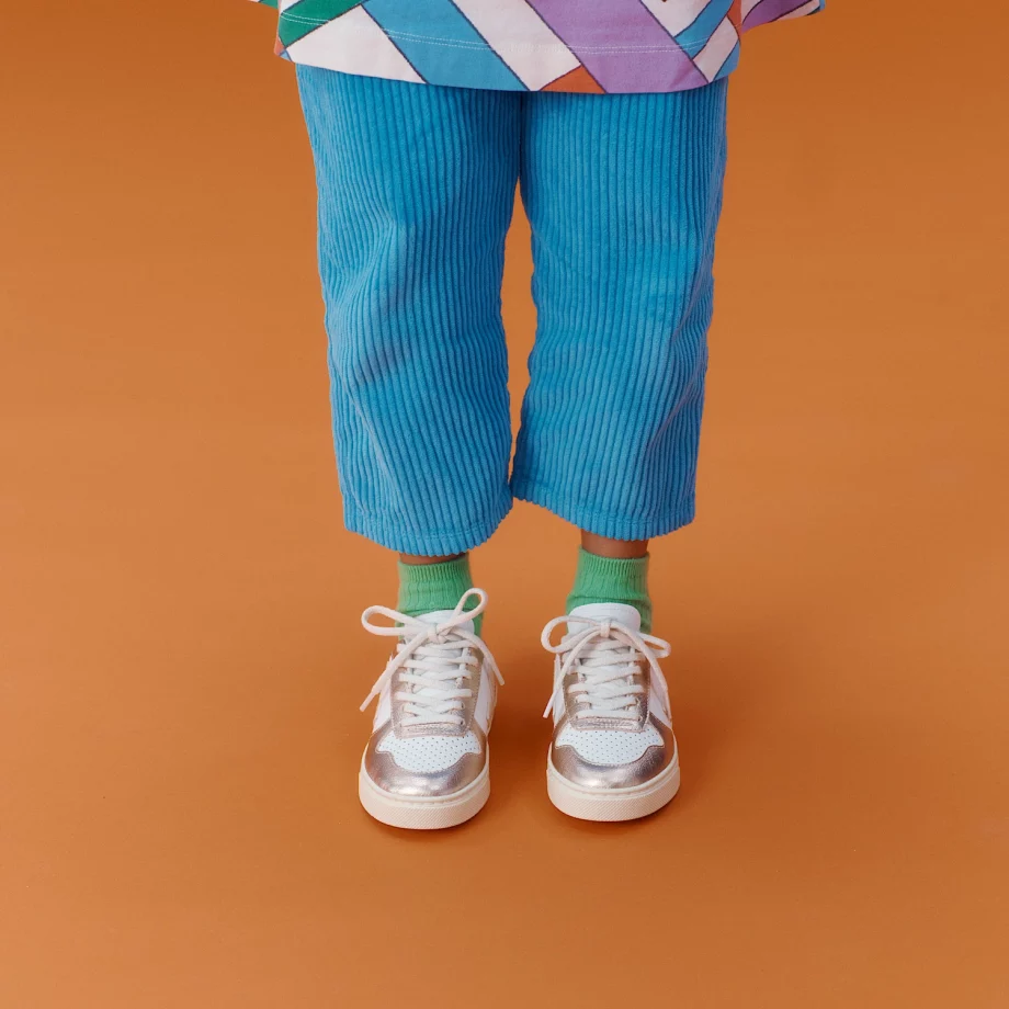 VEJA TEENS | V-10 LEATHER WHITE CALCAIRE PLATINE