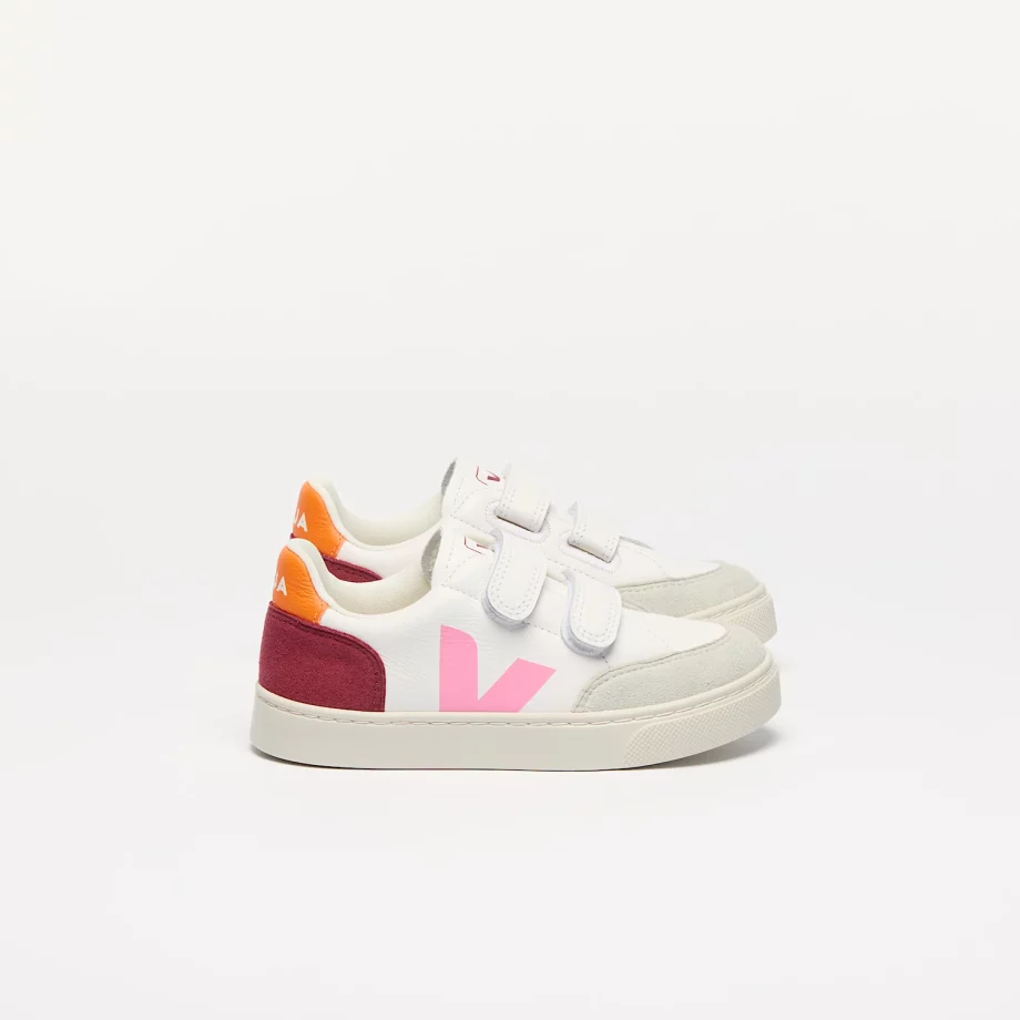 VEJA | V-12 LEATHER WHITE MULTICO MARSALA