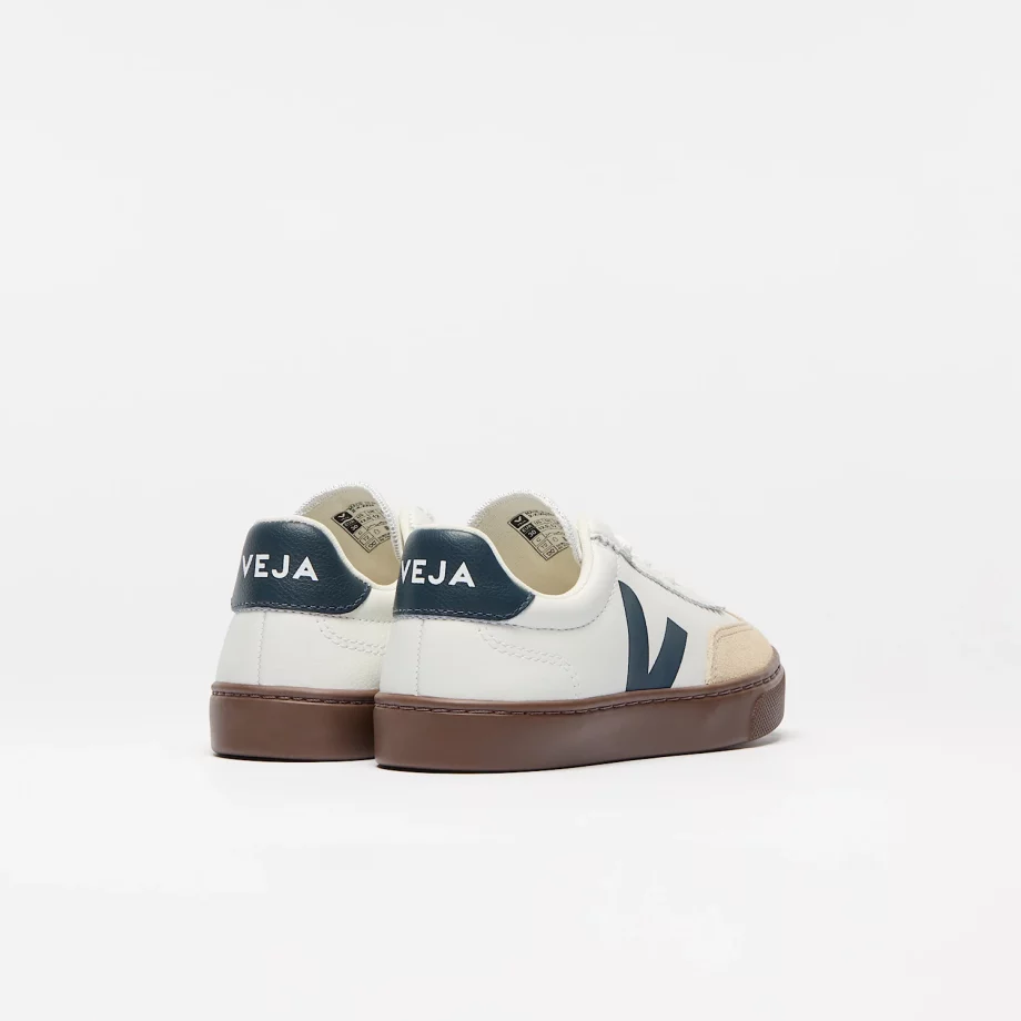 VEJA | VOLLEY ELASTIC LACES LEATHER WHITE NAUTICO BARK