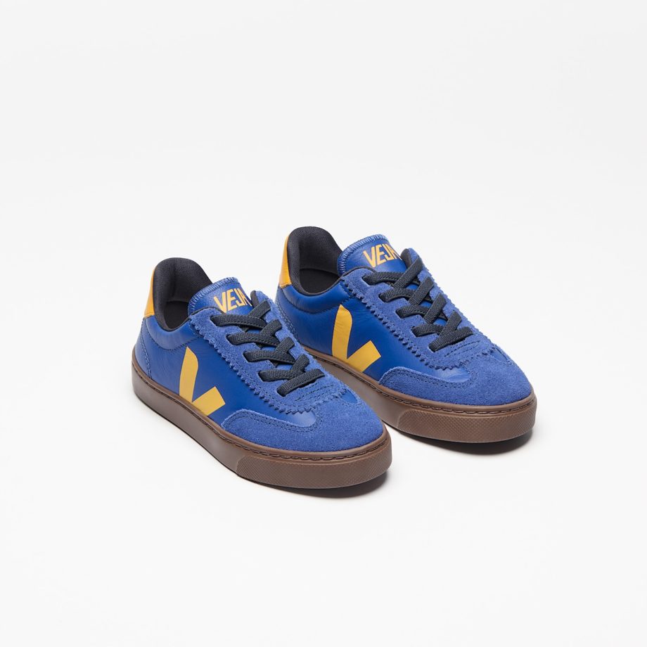 VEJA | VOLLEY ELASTIC LACES LEATHER ATLANTIC OURO BARK