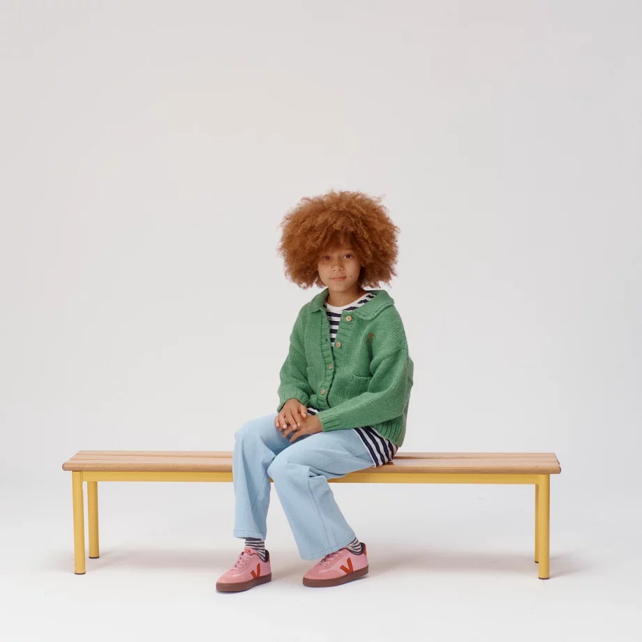 VEJA | VOLLEY ELASTIC LACES LEATHER GUIMAUVE PEKIN BARK