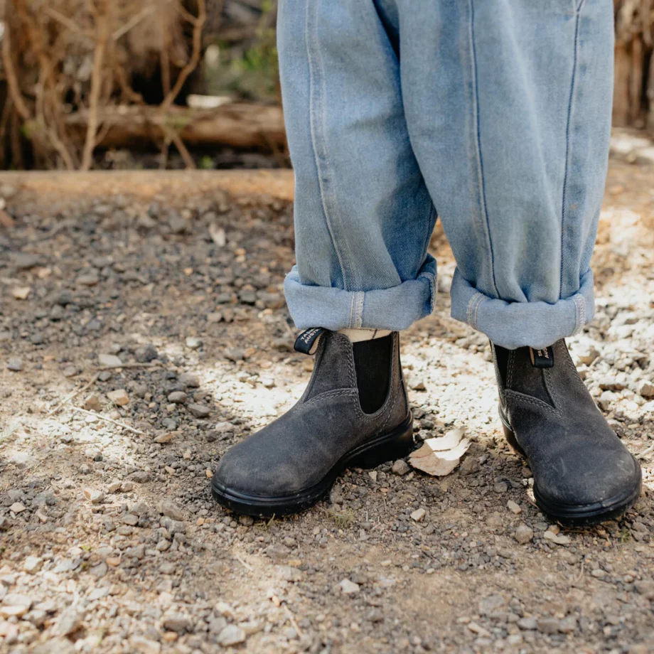 BLUNDSTONE KIDS | Kids boots nubuck - Steel Grey WAXED