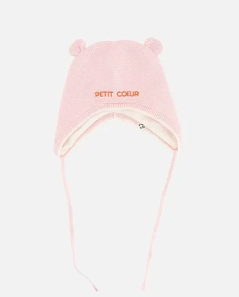 CHAMAYE | Bonnet bébé | Petit Coeur ROSE