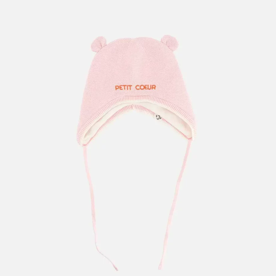 CHAMAYE | Bonnet bébé | Petit Coeur ROSE