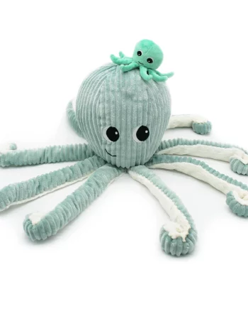 LES PTIPOTOS | Filou la pieuvre maman et son bébé vert menthe