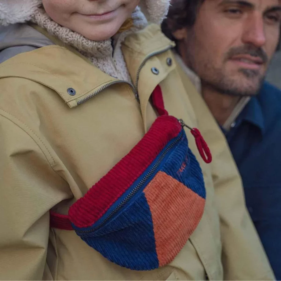 CHAMAYE | BANANE VELOURS TAKE IT EASY BLEU - MARRON- BURGUNDY