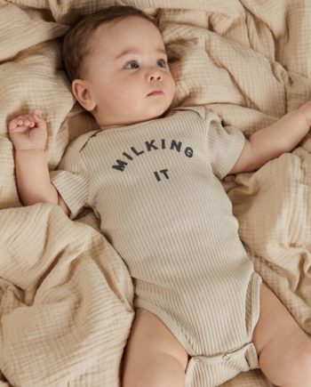CLAUDE & CO | Milking It Bodysuit short sleeves - Oat