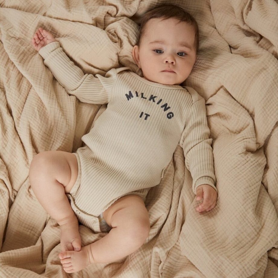 CLAUDE & CO | Milking It Bodysuit long sleeves- Oat