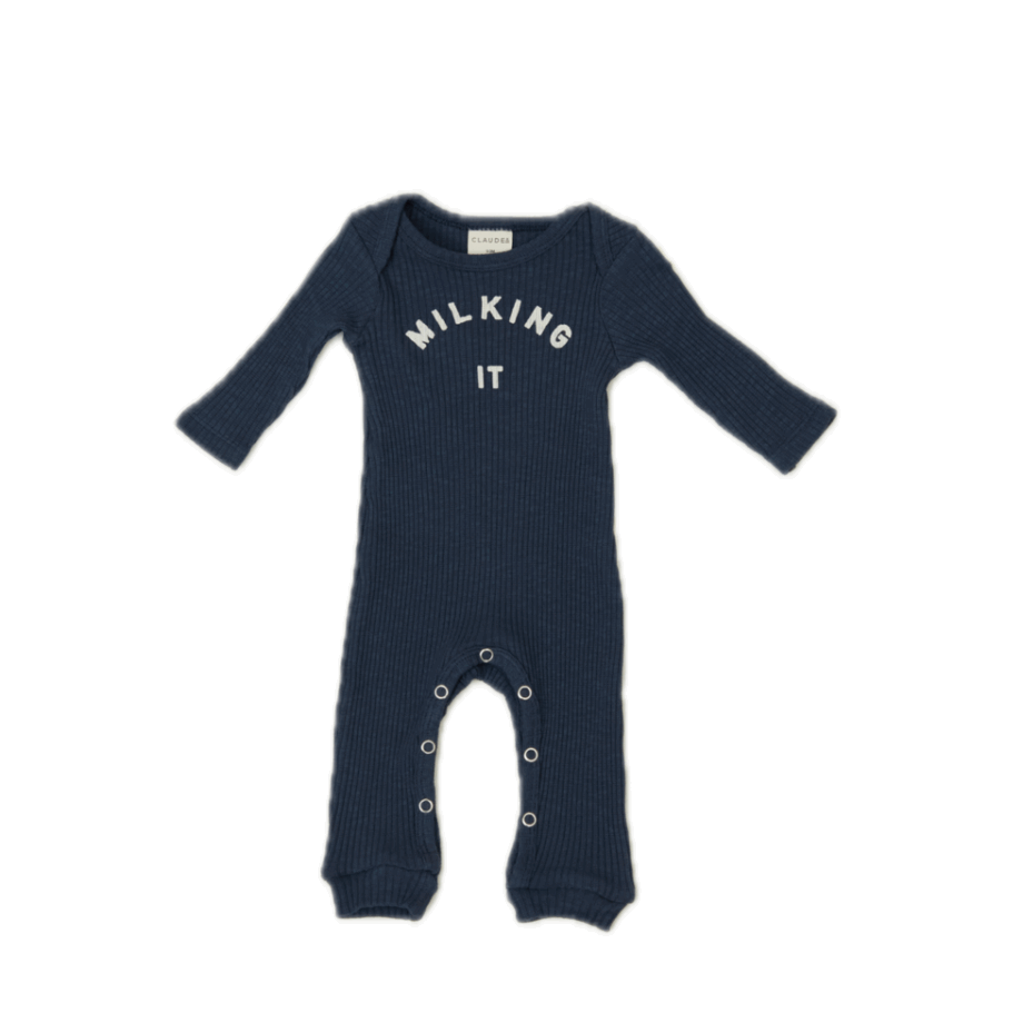 CLAUDE & CO | Milking It Onesie Navy