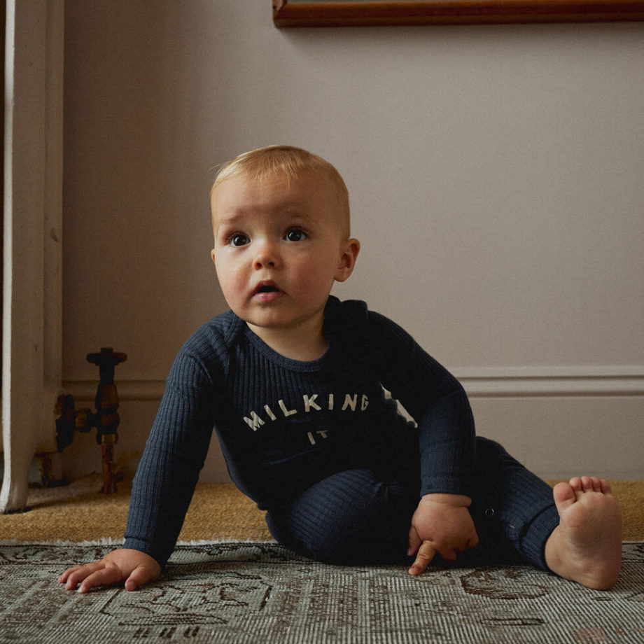 CLAUDE & CO | Milking It Onesie Navy