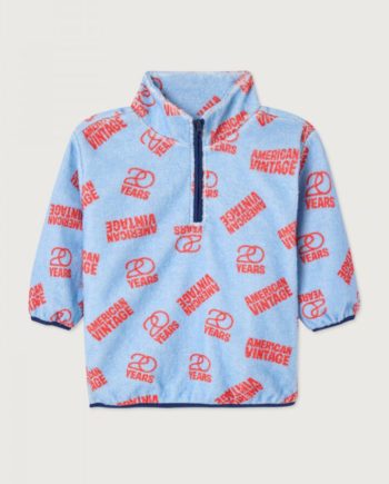 AMERICAN VINTAGE | VESTE POLAIRE COL MONTANT ZIP Sweat enfant Hoktown JACQUARD COCCINELLE