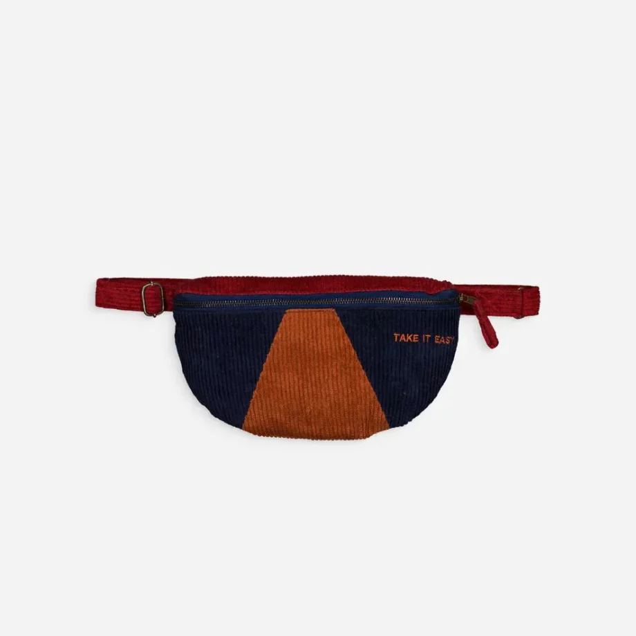 CHAMAYE | BANANE VELOURS TAKE IT EASY BLEU - MARRON- BURGUNDY