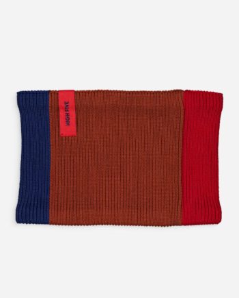 CHAMAYE | Snood High Five caramel rouge et bleu