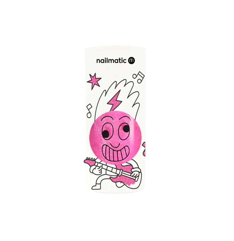 NAILMATIC |VERNIS À ONGLES ENFANT A L'EAU | PINKY GLITTERS FLUO PINK